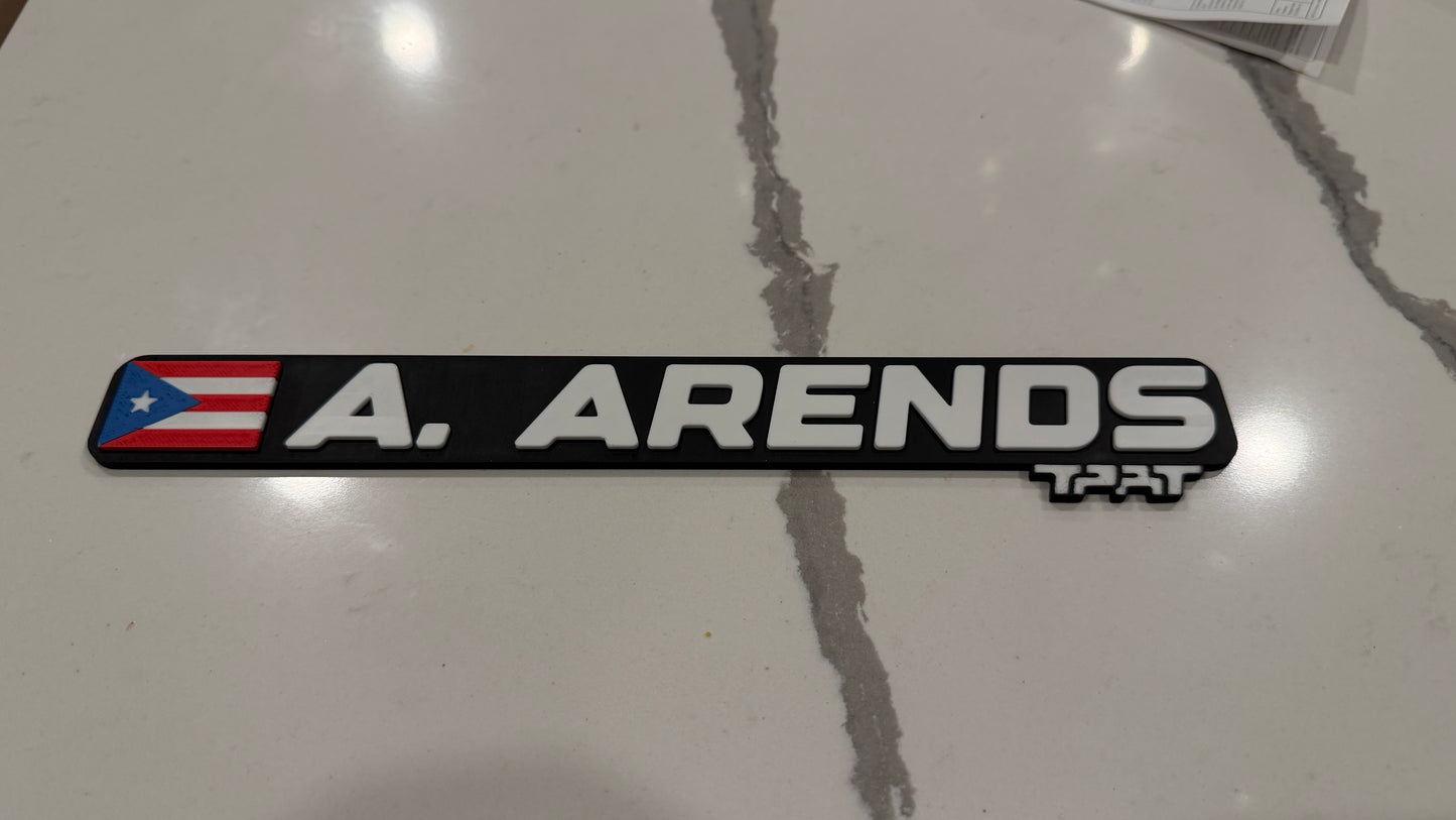 Sim Racing Custom Name Plate - Team Version