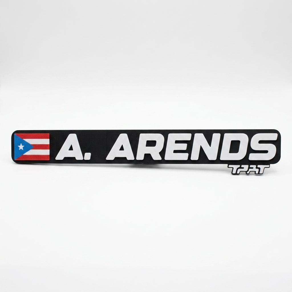Sim Racing Custom Name Plate - Team Version