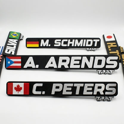 Sim Racing Custom Name Plate - Team Version